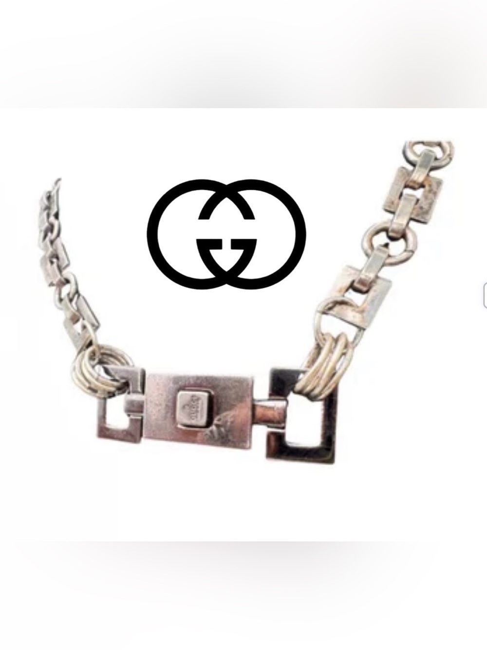 Handmade Authentic Gucci Upcycled Hardware Necklace
